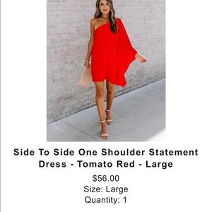 Brand new, red dress